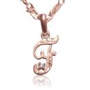 ハワイアンジュエリー/K14PG/ダイヤモンド イニシャル ペンダント「F」|ハワイアンジュエリーブランドMaxi(マキシ)公式通販オンラインショップ