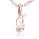 ハワイアンジュエリー/K14PG/ダイヤモンド イニシャル ペンダント「T」|ハワイアンジュエリーブランドMaxi(マキシ)公式通販オンラインショップ