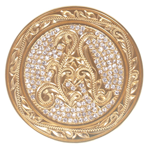ハワイアンジュエリー/Brass/ストーン付きイニシャルゴルフマーカーL/L0002/GD【A】|ハワイアンジュエリーブランドMaxi(マキシ)公式通販オンラインショップ
