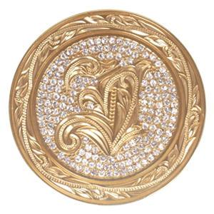 ハワイアンジュエリー/Brass/ストーン付きイニシャルゴルフマーカーL/L0002/GD【I】|ハワイアンジュエリーブランドMaxi(マキシ)公式通販オンラインショップ