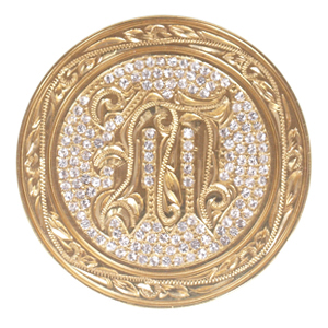 ハワイアンジュエリー/Brass/ストーン付きイニシャルゴルフマーカーL/L0002/GD【M】|ハワイアンジュエリーブランドMaxi(マキシ)公式通販オンラインショップ