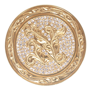 ハワイアンジュエリー/Brass/ストーン付きイニシャルゴルフマーカーL/L0002/GD【N】|ハワイアンジュエリーブランドMaxi(マキシ)公式通販オンラインショップ