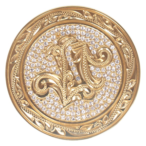 ハワイアンジュエリー/Brass/ストーン付きイニシャルゴルフマーカーL/L0002/GD【S】|ハワイアンジュエリーブランドMaxi(マキシ)公式通販オンラインショップ