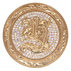 ハワイアンジュエリー/Brass/ストーン付きイニシャルゴルフマーカーL/L0002/GD【Y】|ハワイアンジュエリーブランドMaxi(マキシ)公式通販オンラインショップ