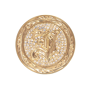 ハワイアンジュエリー/Brass/ストーン付きイニシャルゴルフマーカーM/L0001/GD【I】|ハワイアンジュエリーブランドMaxi(マキシ)公式通販オンラインショップ