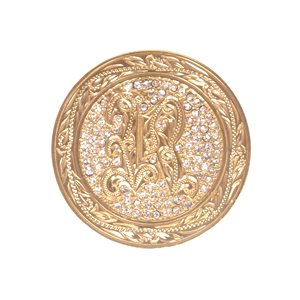 ハワイアンジュエリー/Brass/ストーン付きイニシャルゴルフマーカーM/L0001/GD【R】|ハワイアンジュエリーブランドMaxi(マキシ)公式通販オンラインショップ