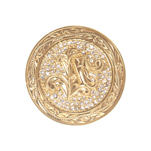 ハワイアンジュエリー/Brass/ストーン付きイニシャルゴルフマーカーM/L0001/GD【S】|ハワイアンジュエリーブランドMaxi(マキシ)公式通販オンラインショップ