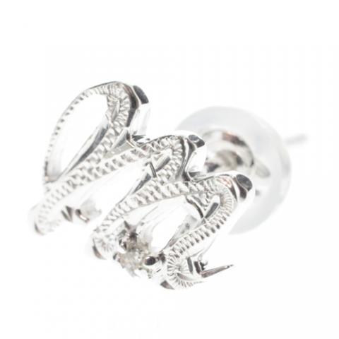 ハワイアンジュエリー/Silver925/イニシャル「M」 ピアス(ダイヤモンド付)|ハワイアンジュエリーブランドMaxi(マキシ)公式通販オンラインショップ