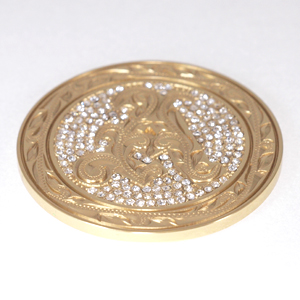 ハワイアンジュエリー/Brass/ストーン付きイニシャルゴルフマーカーL/L0002/GD【A】|ハワイアンジュエリーブランドMaxi(マキシ)公式通販オンラインショップ