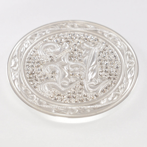 ハワイアンジュエリー/Brass/ストーン付きイニシャルゴルフマーカーL/L0002/SV【H】|ハワイアンジュエリーブランドMaxi(マキシ)公式通販オンラインショップ