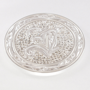 ハワイアンジュエリー/Brass/ストーン付きイニシャルゴルフマーカーL/L0002/SV【I】|ハワイアンジュエリーブランドMaxi(マキシ)公式通販オンラインショップ