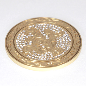 ハワイアンジュエリー/Brass/ストーン付きイニシャルゴルフマーカーL/L0002/GD【N】|ハワイアンジュエリーブランドMaxi(マキシ)公式通販オンラインショップ