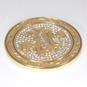 ハワイアンジュエリー/Brass/ストーン付きイニシャルゴルフマーカーL/L0002/GD【S】|ハワイアンジュエリーブランドMaxi(マキシ)公式通販オンラインショップ