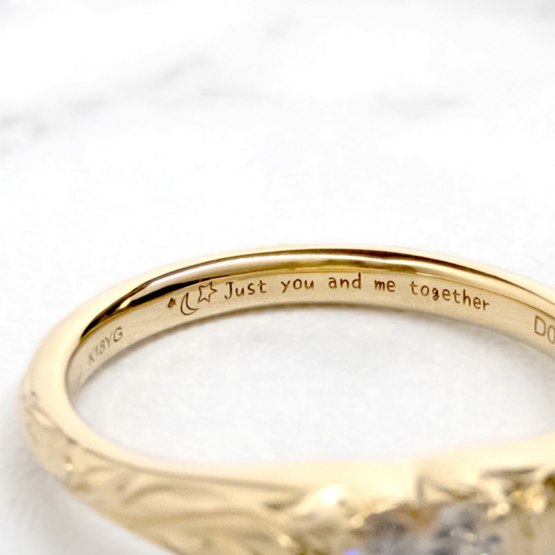 ハワイアンジュエリーHeart diamond ring「Maxi×SMOKY BLUE」K18YG|ハワイアンジュエリーブランドMaxi(マキシ)公式通販オンラインショップ