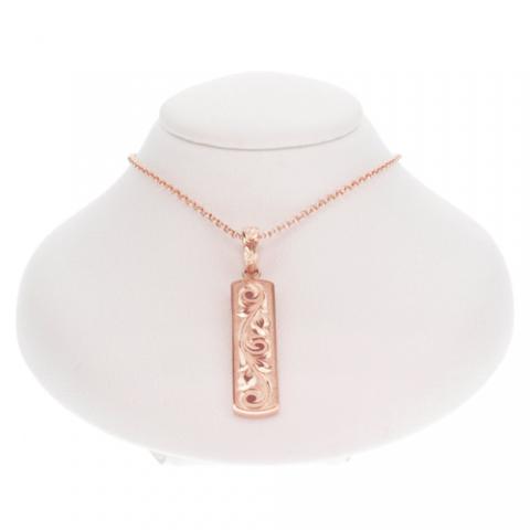 レイズドペンダント(オールドイングリッシュ)/K14PG|ハワイアンジュエリーブランドMaxi(マキシ)公式通販オンラインショップ