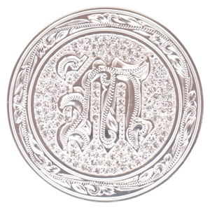 ハワイアンジュエリー/Brass/ストーン付きイニシャルゴルフマーカーL/L0002/SV【M】|ハワイアンジュエリーブランドMaxi(マキシ)公式通販オンラインショップ