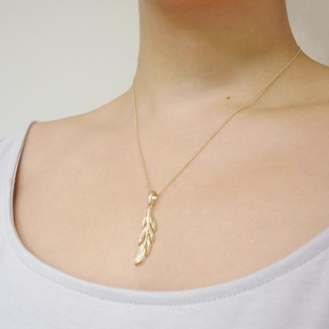 ハワイアンジュエリー/K14YG/フェザーペンダント|ハワイアンジュエリーブランドMaxi(マキシ)公式通販オンラインショップ