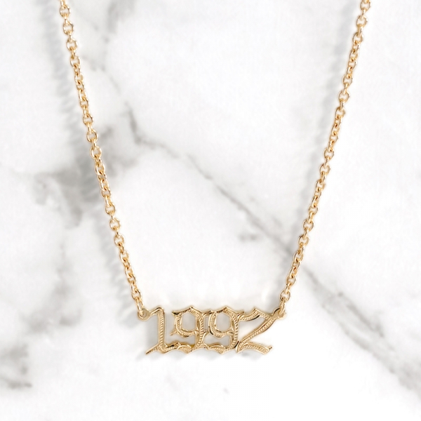 ハワイアンジュエリー/Number necklace「Maxi×SMOKY BLUE」K10YG|ハワイアンジュエリーブランドMaxi(マキシ)公式通販オンラインショップ