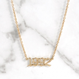ハワイアンジュエリー/Number necklace 「Maxi×SMOKY BLUE」Gold C