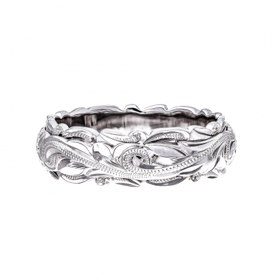 ハワイアンジュエリー/K14WG/ツートーンリング/6mm/4mm/O.E|ハワイアンジュエリーブランドMaxi(マキシ)公式通販オンラインショップ