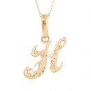 ハワイアンジュエリー/K14YG/ダイヤモンド イニシャル ペンダント「H」|ハワイアンジュエリーブランドMaxi(マキシ)公式通販オンラインショップ