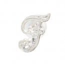 ハワイアンジュエリー/Silver925/イニシャル「F」 ピアス(ダイヤモンド付)