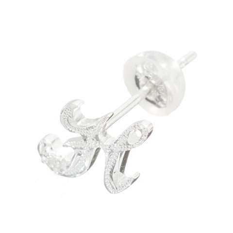 ハワイアンジュエリー/Silver925/イニシャル「H」 ピアス(ダイヤモンド付)|ハワイアンジュエリーブランドMaxi(マキシ)公式通販オンラインショップ