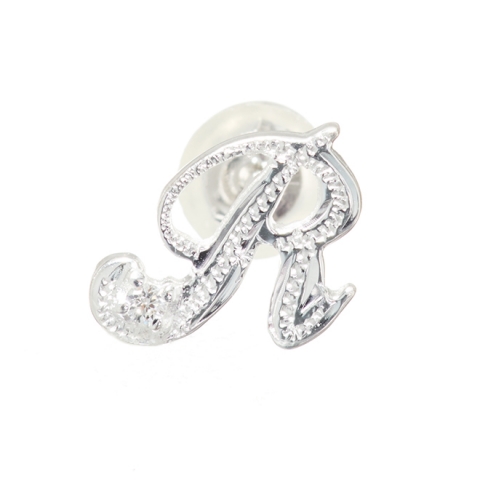 ハワイアンジュエリー/Silver925/イニシャル「R」 ピアス(ダイヤモンド付)|ハワイアンジュエリーブランドMaxi(マキシ)公式通販オンラインショップ