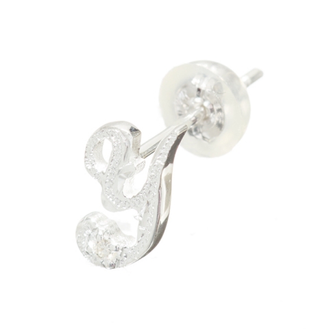 ハワイアンジュエリー/Silver925/イニシャル「Y」 ピアス(ダイヤモンド付)|ハワイアンジュエリーブランドMaxi(マキシ)公式通販オンラインショップ