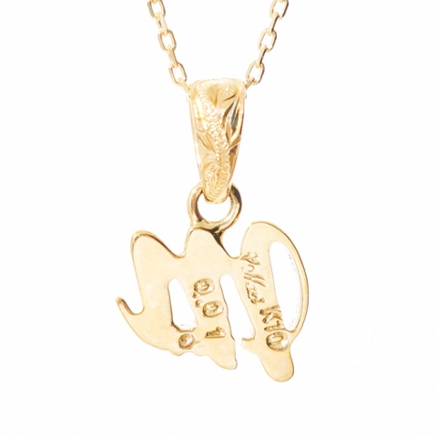 ハワイアンジュエリー/K10YG/ダイヤモンド イニシャル ペンダント「M」(Small)|ハワイアンジュエリーブランドMaxi(マキシ)公式通販オンラインショップ