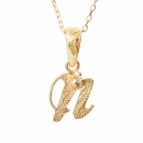 ハワイアンジュエリー/K10YG/ダイヤモンド イニシャル ペンダント「N」(Small)|ハワイアンジュエリーブランドMaxi(マキシ)公式通販オンラインショップ