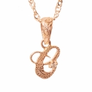 ハワイアンジュエリー/K10PG/ダイヤモンド イニシャル ペンダント「C」(Small)|ハワイアンジュエリーブランドMaxi(マキシ)公式通販オンラインショップ