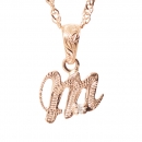 ハワイアンジュエリー/K10PG/ダイヤモンド イニシャル ペンダント「M」(Small)|ハワイアンジュエリーブランドMaxi(マキシ)公式通販オンラインショップ