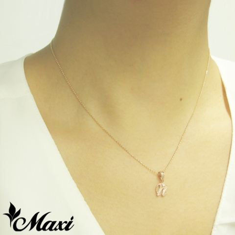 ハワイアンジュエリー/K10PG/ダイヤモンド イニシャル ペンダント「N」(Small)|ハワイアンジュエリーブランドMaxi(マキシ)公式通販オンラインショップ