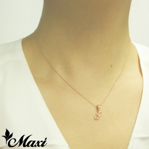 ハワイアンジュエリー/K10PG/ダイヤモンド イニシャル ペンダント「S」(Small)|ハワイアンジュエリーブランドMaxi(マキシ)公式通販オンラインショップ