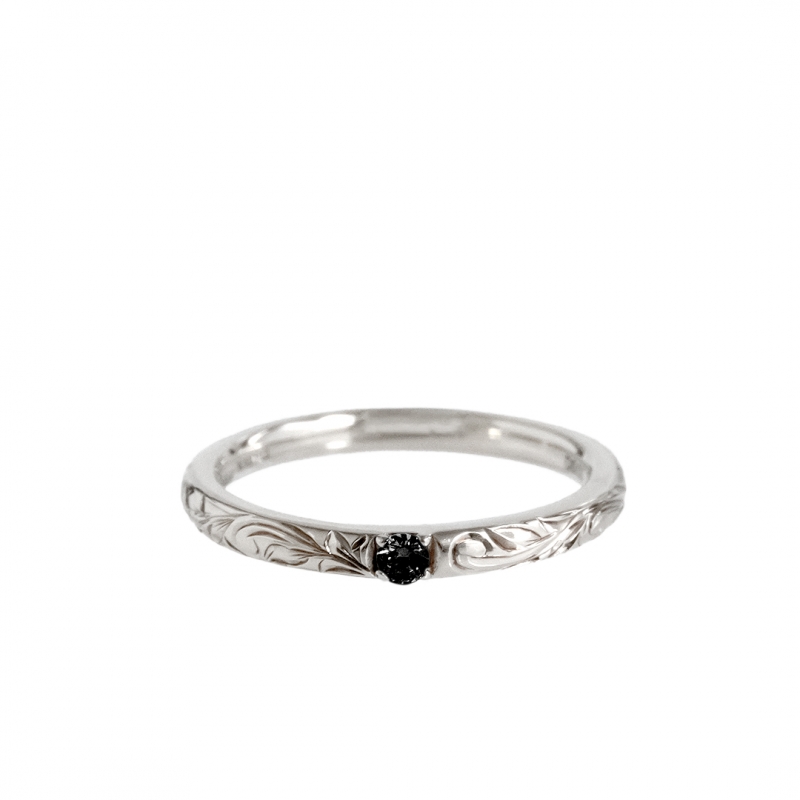 ハワイアンジュエリー/エンゲージメントリング/MAB MR-8/K18WG Black|ハワイアンジュエリーブランドMaxi(マキシ)公式通販オンラインショップ