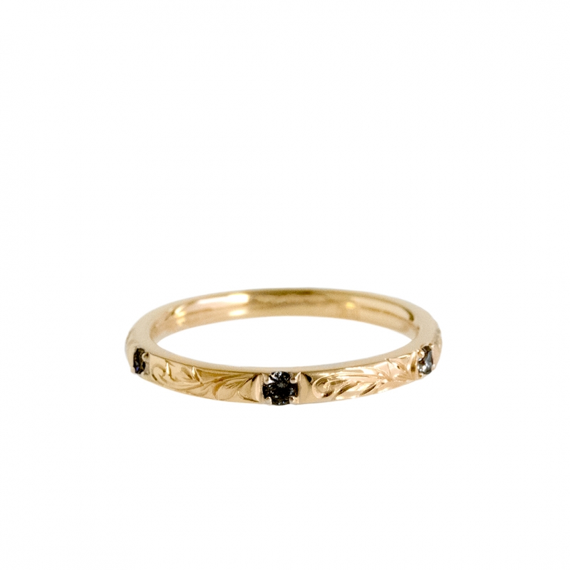 ハワイアンジュエリー/エンゲージメントリング/MAB MR-9/K18YG Black|ハワイアンジュエリーブランドMaxi(マキシ)公式通販オンラインショップ