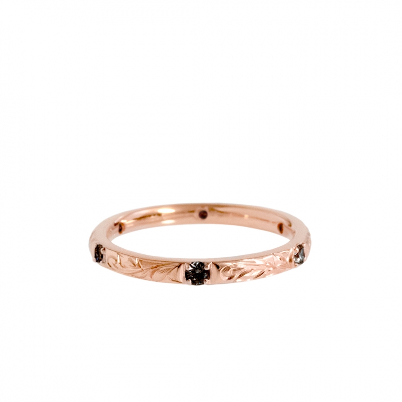 ハワイアンジュエリー/エンゲージメントリング/MAB MR-10/K18PG Black|ハワイアンジュエリーブランドMaxi(マキシ)公式通販オンラインショップ