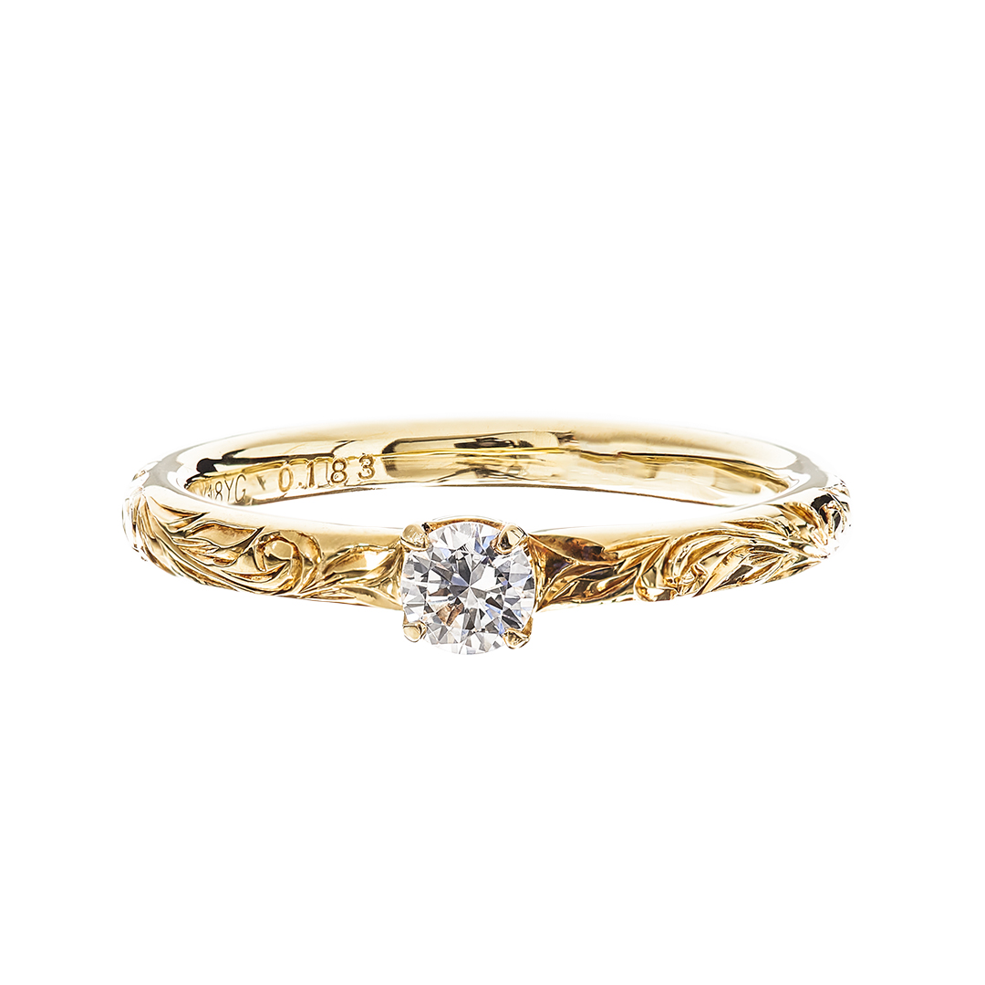 ハワイアンジュエリー/エンゲージメントリング/MAB ER-11/K18YG|ハワイアンジュエリーブランドMaxi(マキシ)公式通販オンラインショップ