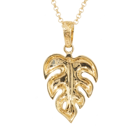 ハワイアンジュエリー/K14YG/モンステラペンダント|ハワイアンジュエリーブランドMaxi(マキシ)公式通販オンラインショップ