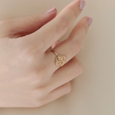 ハワイアンジュエリー/K10YG/ラウンドワッペンリング|ハワイアンジュエリーブランドMaxi(マキシ)公式通販オンラインショップ