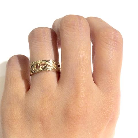 ハワイアンジュエリー/K14YG/カットワークリング/0044|ハワイアンジュエリーブランドMaxi(マキシ)公式通販オンラインショップ