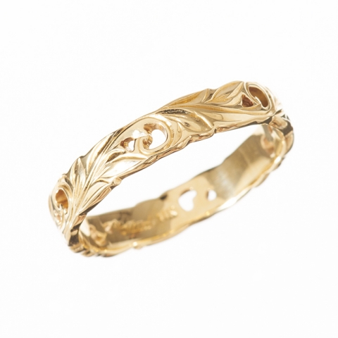 ハワイアンジュエリー/K10YG/カットワークリング/0049|ハワイアンジュエリーブランドMaxi(マキシ)公式通販オンラインショップ