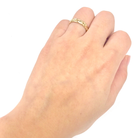 ハワイアンジュエリー/K10YG/カットワークリング/0049|ハワイアンジュエリーブランドMaxi(マキシ)公式通販オンラインショップ