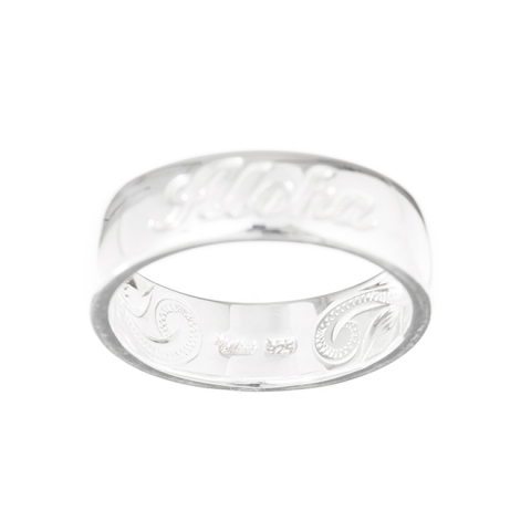 ハワイアンジュエリー/Silver925/ALOHAインサイドエングレイヴ/6mm(リング)|ハワイアンジュエリーブランドMaxi(マキシ)公式通販オンラインショップ