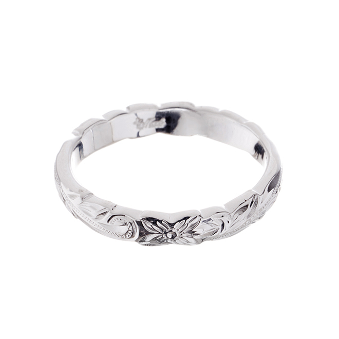 ハワイアンジュエリー/K14WG/トラディショナルリング/OE/Cutoutedge/3mm|ハワイアンジュエリーブランドMaxi(マキシ)公式通販オンラインショップ