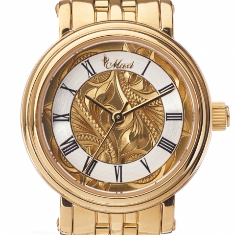 ハワイアンジュエリー/Stainless/ラウンドWatch(small)/GD/4630L 腕時計|ハワイアンジュエリーブランドMaxi(マキシ)公式通販オンラインショップ