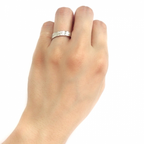 ハワイアンジュエリー/K14WG/フラットリング/4mm/Maile|ハワイアンジュエリーブランドMaxi(マキシ)公式通販オンラインショップ