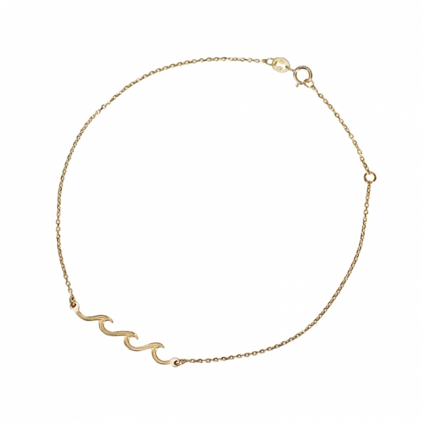 ハワイアンジュエリー/K14YG/Wave anklet|ハワイアンジュエリーブランドMaxi(マキシ)公式通販オンラインショップ