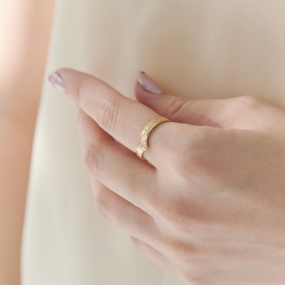 ハワイアンジュエリー/K14YG/ホエールテールリング(3mm)|ハワイアンジュエリーブランドMaxi(マキシ)公式通販オンラインショップ